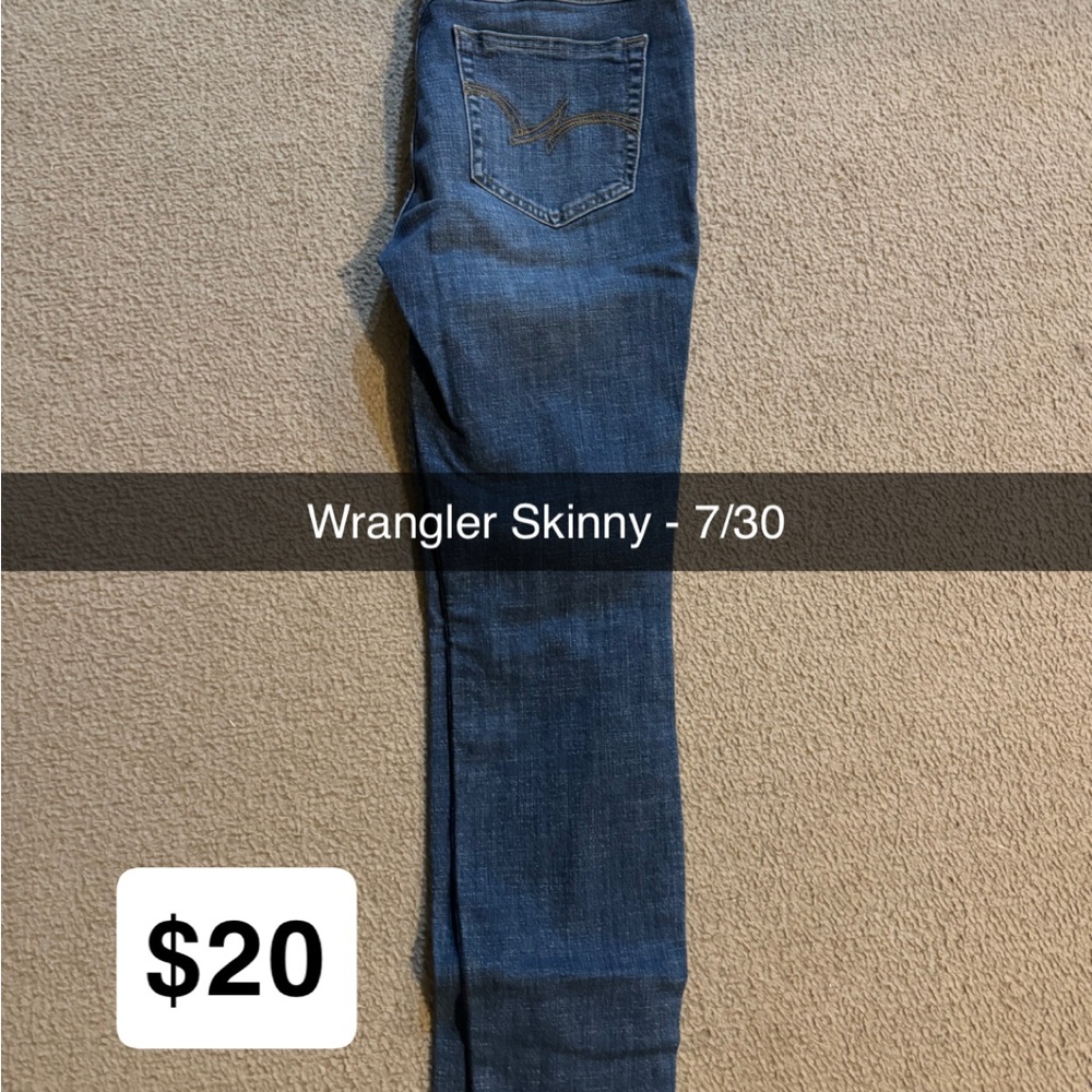 Wrangler Denim Skinny Jeans - Dark Blue